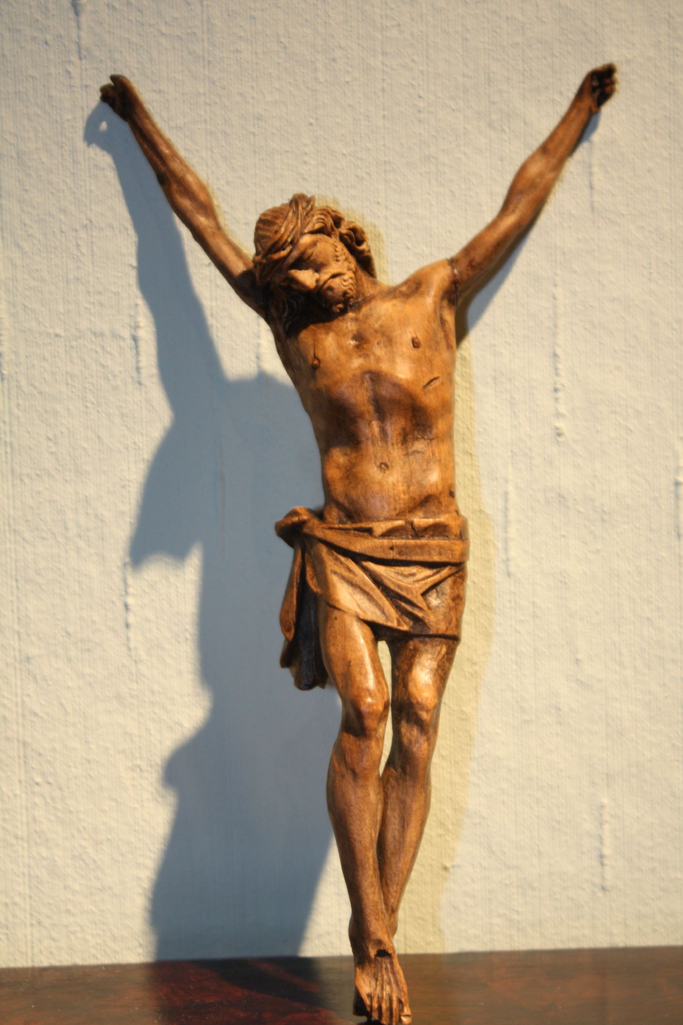 Jesus-Figur, Holz, 19. Jahrhundert