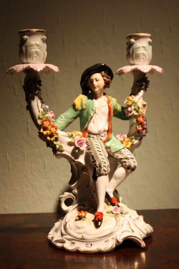 Kerzenhalter Hoechst Porzellan 18. Jahrhundert