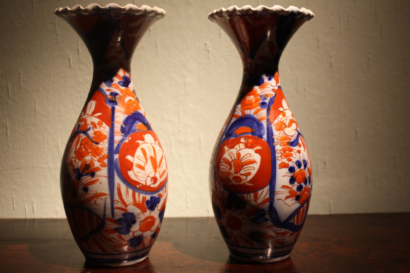 2 Porzellan Vasen Imari, Japan