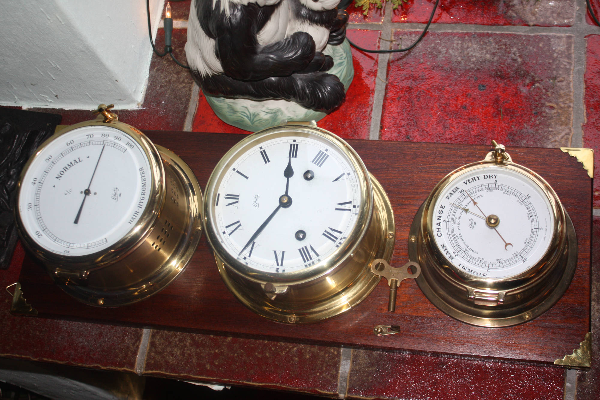 Nautische Instrumente, Schatz, Glasenuhr, Barometer, Hygrometer