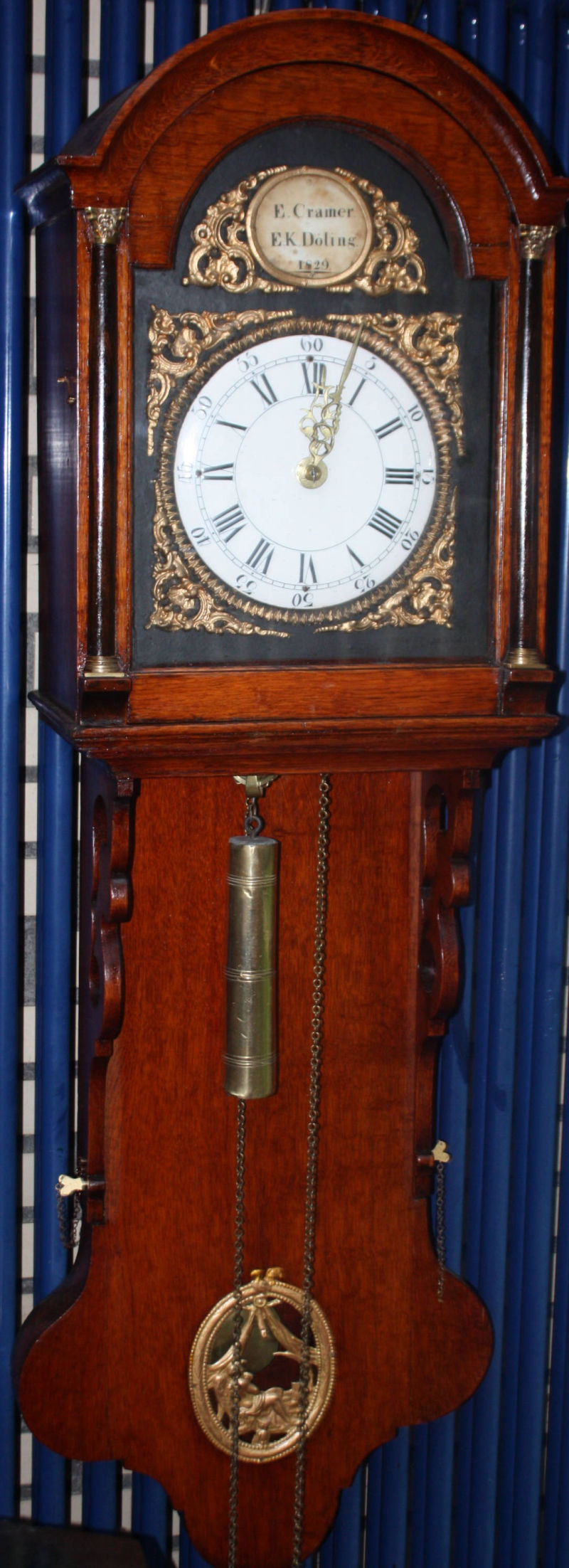 Antike friesische Staartklok, Languhr, Wanduhr