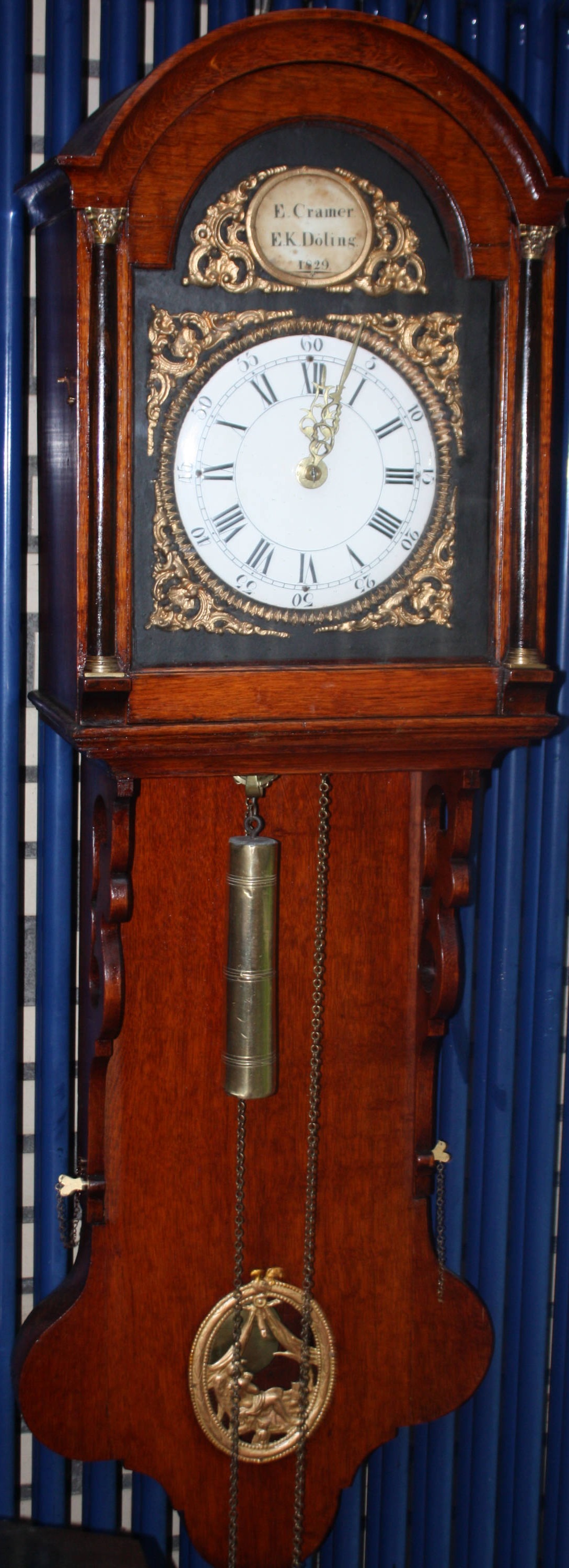 Antike friesische Staartklok, Languhr, Wanduhr