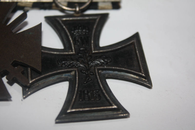 Ordenspange Eisernes Kreuz 2. Klasse und Frontkämpfer Ehrenkreuz, Hersteller EK2: "U", FKE: "W. K."