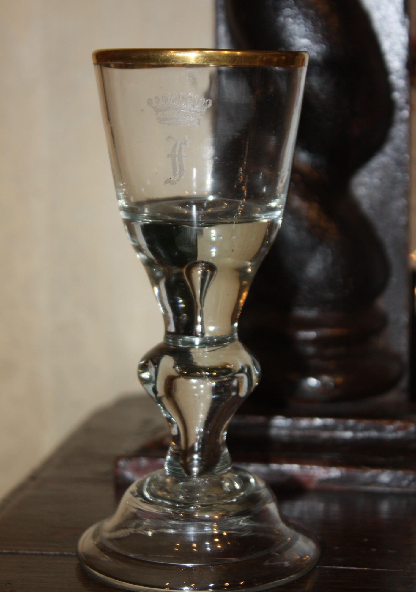 Antikes Weinglas 18. Jahrhundert, Lauenstein